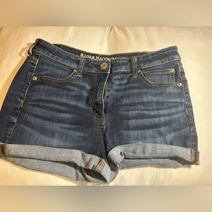 american eagle size 10 blue jean shorts